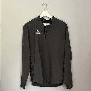 Adidas Gray Quarter Zip Windbreaker Jacket